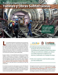 Folleto informativo de lA Maestría en Ingeniería Civil con orientación en Túneles y Obras Subterráneas